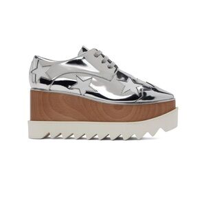 stella mccartney silver elyse platform derbys